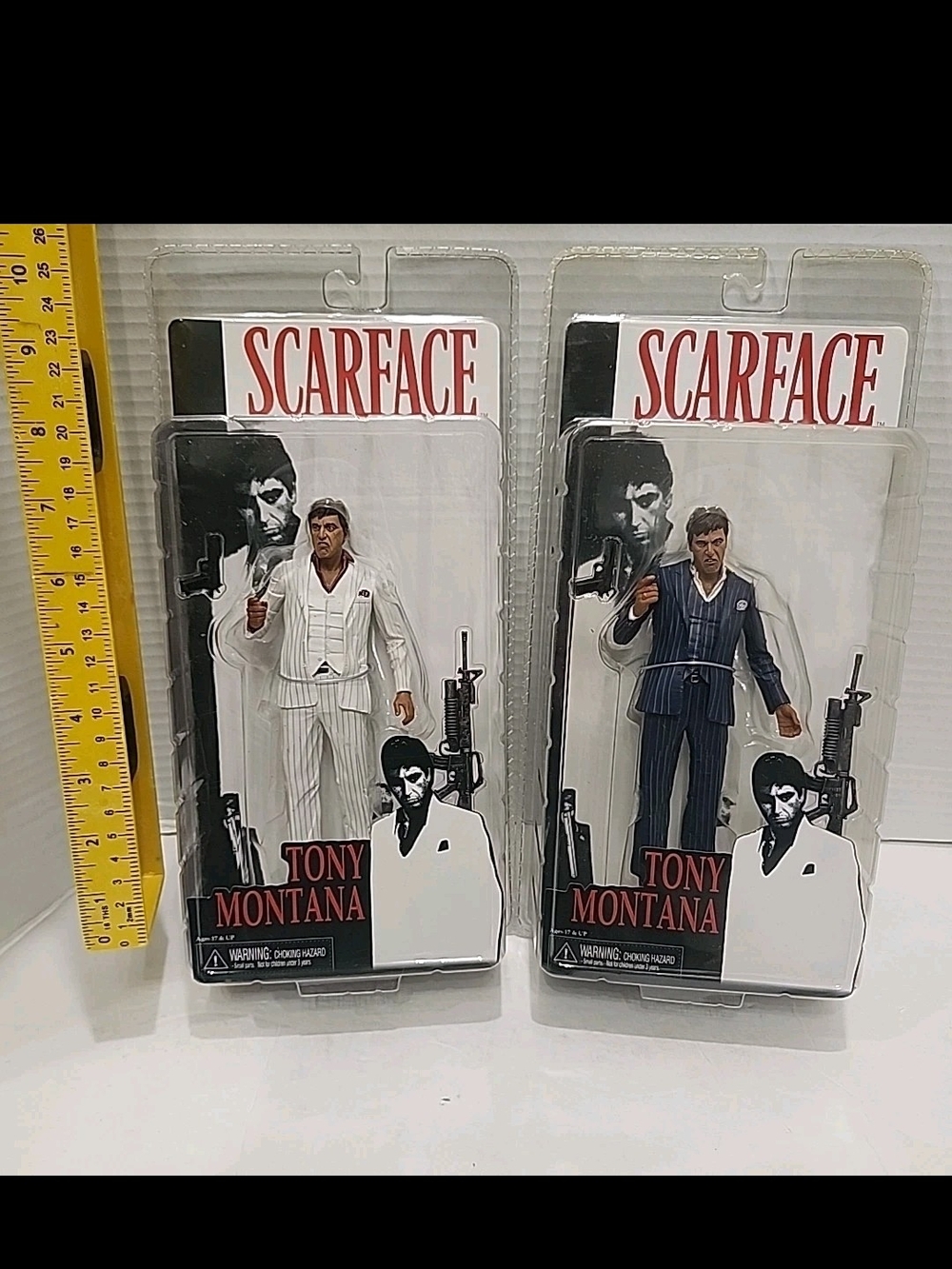 NECA Scarface Figure Al Pacino Tony Montana White + Blue Suit 7 inch Super Rare